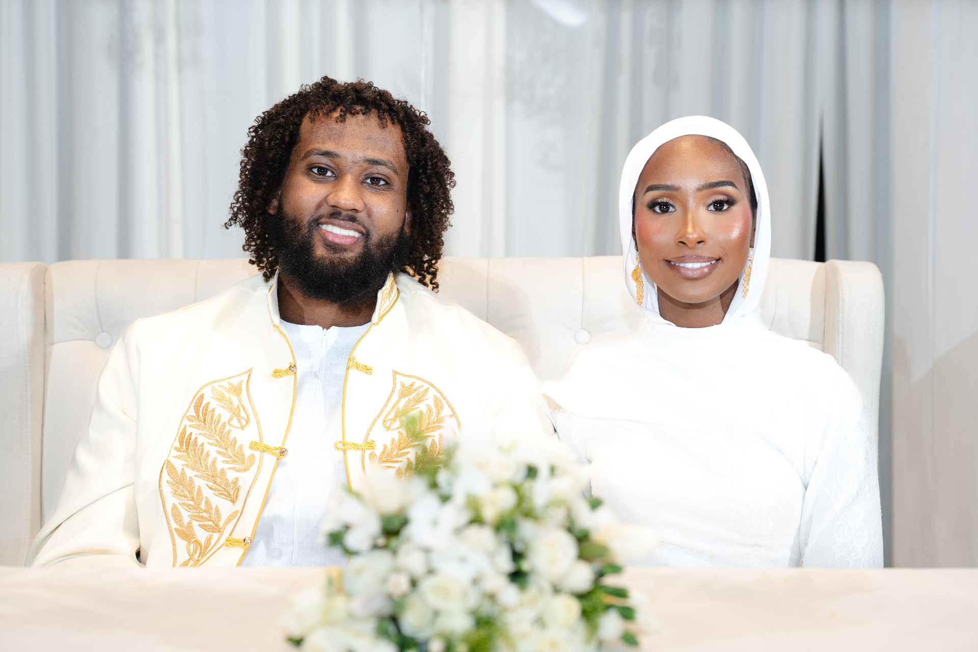 Nikkah ceremony — bride and groom portrait