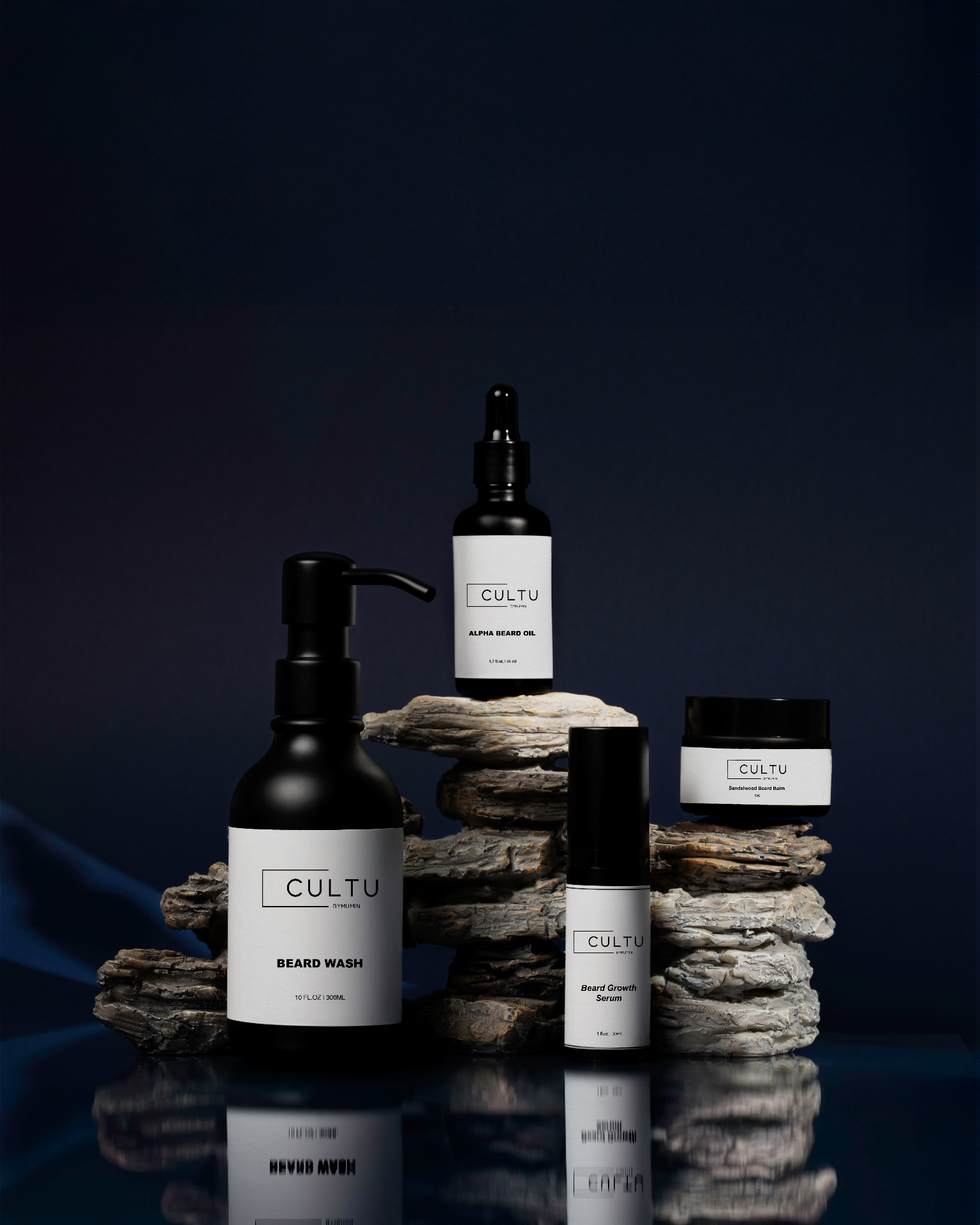 Cultu full product lineup on driftwood