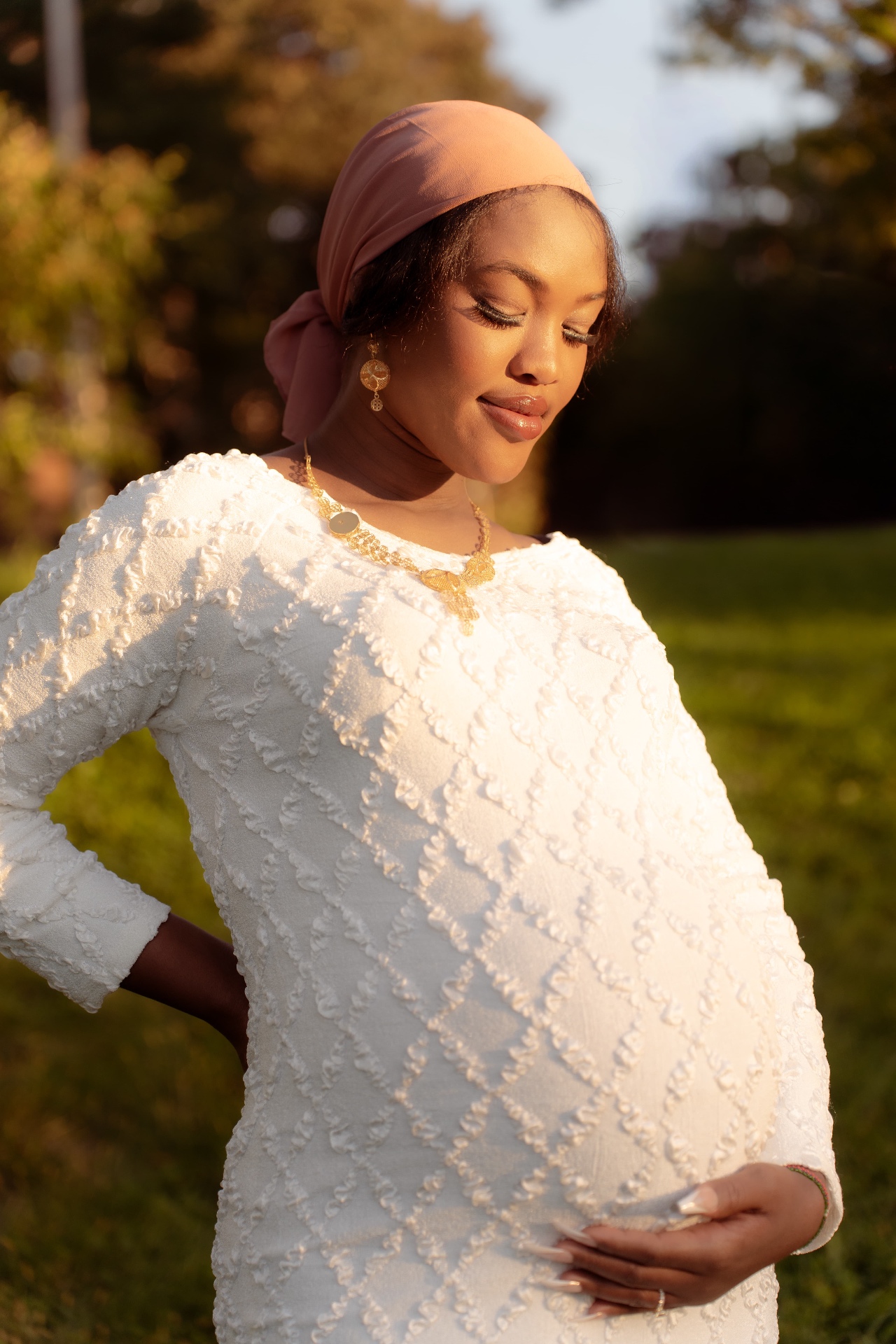 Maternity — mother in golden light