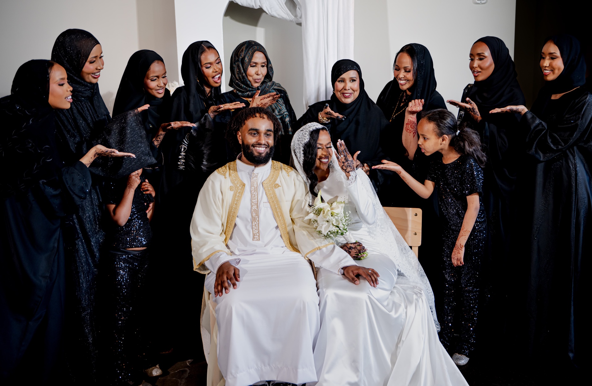 Nikkah ceremony — family blessing the couple